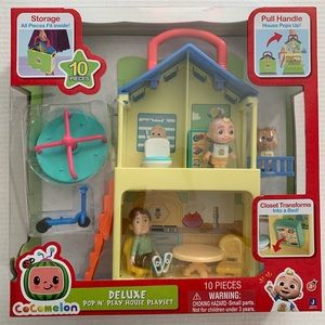Cocomelon Deluxe Pop N’Play House Playset(10 Pieces) 3 years+